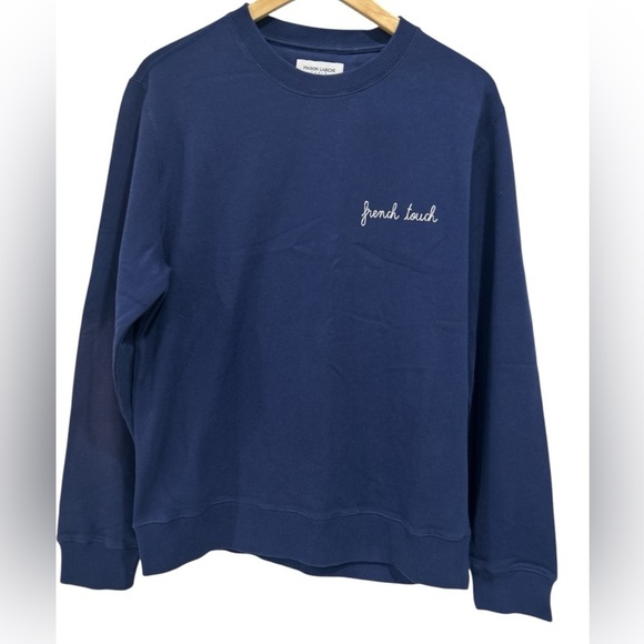 Maison Labiche Paris French Touch Charonne Crew Neck Embroidered Sweatshirt - S - Picture 1 of 10
